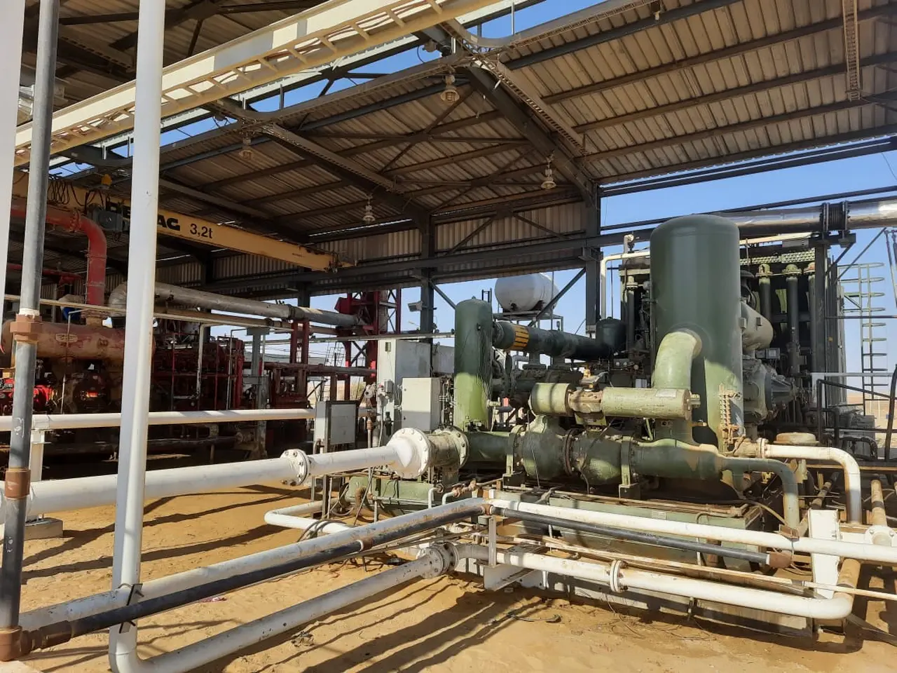 Aerial Booster Compressor Booster Gas Compressor Turnkey Project (5 MMSCFD from 1.5 Bar suction ...